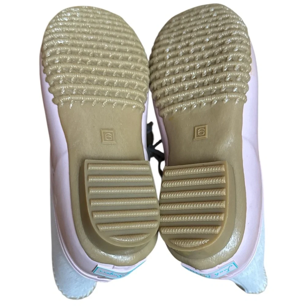 Jack Rogers Chloe Blush Metallic Pink and Cream Duck Rain Boots
